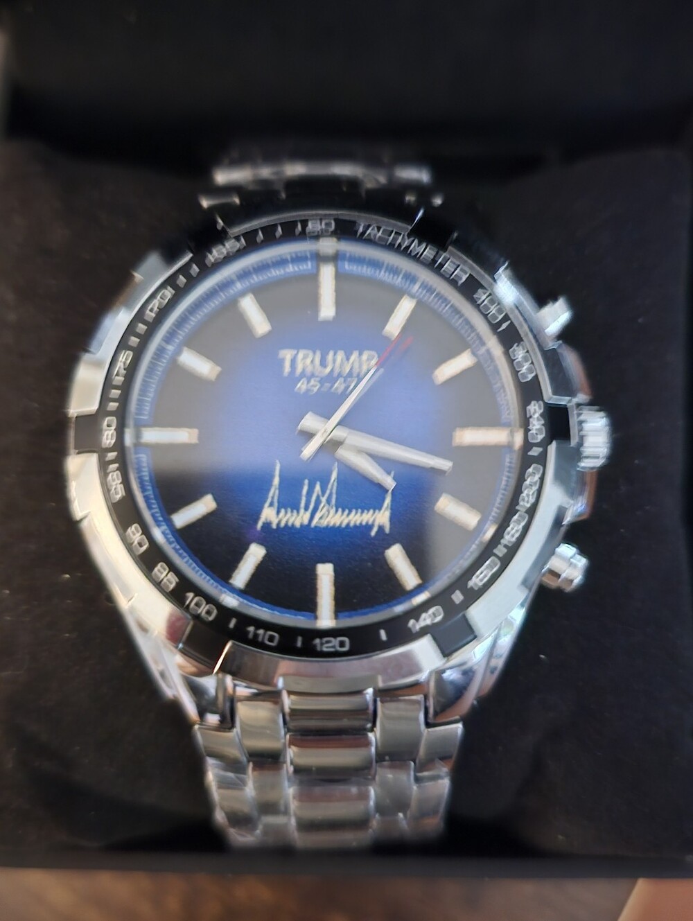 Stainless Steel Blue Dial Men's Ttump Watch
